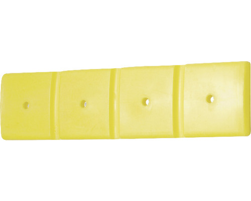 Wand-Schutzprofil 1000 Kunststoff gelb 1000x50x250 mm 2 Stück Gelbe Leiste mit vier quadratischen Elementen und Loch zur Befestigung