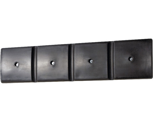 Wand-Schutzprofil 1000 Kunststoff schwarz 1000x50x250 mm 2 Stück Schwarzer Anstoßschutz mit vier Elementen und Befestigungslöchern