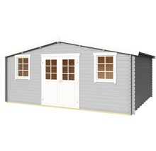 Gartenhaus aus Holz mit Doppeltür und Fenstern