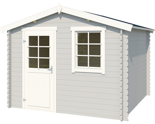 Holzgartenhaus mit Tür und Fenster