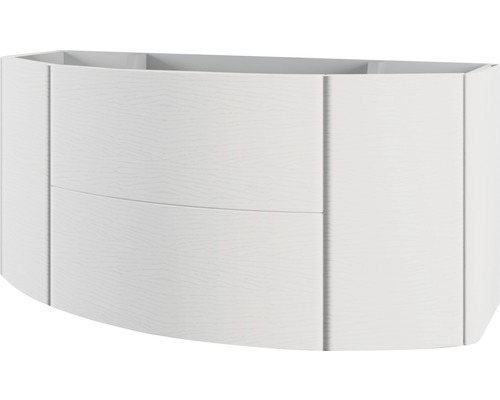 Waschbeckenunterschrank Baden Haus Eden 55x121x51 cm ohne Waschbecken esche weiß Weißer Waschtischunterschrank mit zwei Schubladen