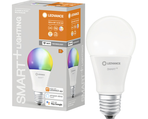 LED Lampe Ledvance A75 E27 / 9,5 W ( 75 W ) matt 1055 lm 2700 6500 4000 K RGBW Smart WiFi matt