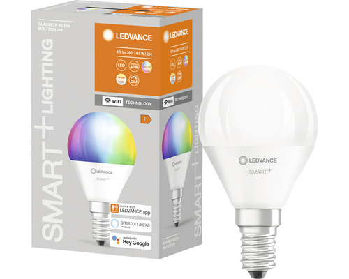 LED Lampe Ledvance P40 E14 / 5 W ( 40 W ) matt 470 lm 2700 6500 4000 K RGBW Smart WiFi matt
