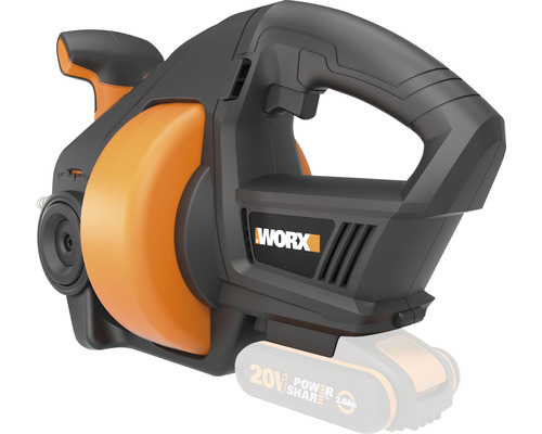 Worx Logo auf einem Akku-Laubsauger