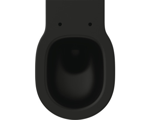 Schwarzes Wand-Tiefspül-WC ohne Spülrand