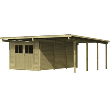 Holzgartenhaus mit Anbau