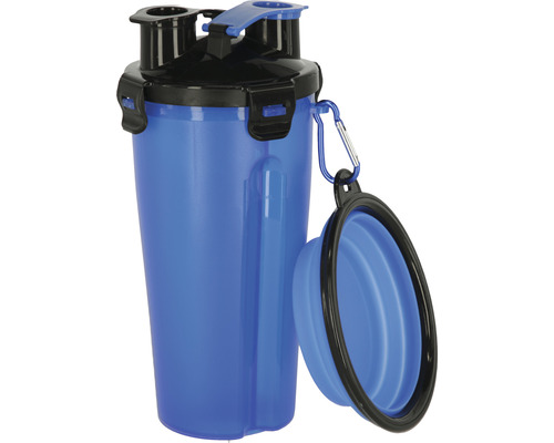 Reisetbehälter für Hunde 2x350 ml blau