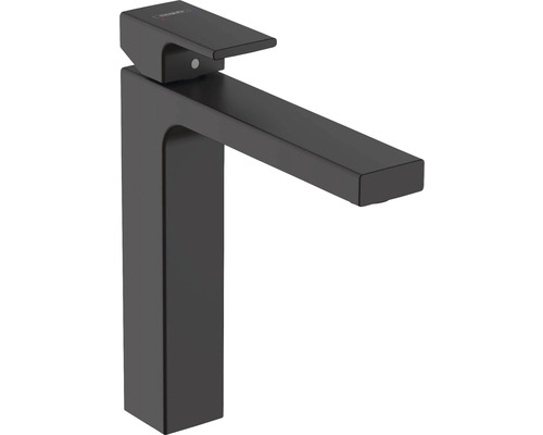 Waschtischarmatur hansgrohe Vernis Shape mit hohem Auslauf 71562670 schwarz matt Waschtischarmatur in zeitgenössischem Design für das Badezimmer