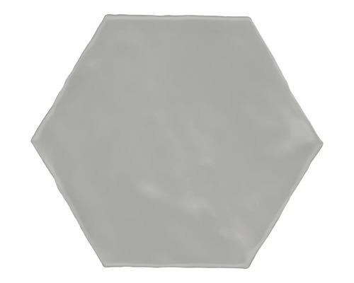 Steingut Wandfliese Artisan Hexagon 15x17,5 cm weiß glänzend Sechseckige Fliese