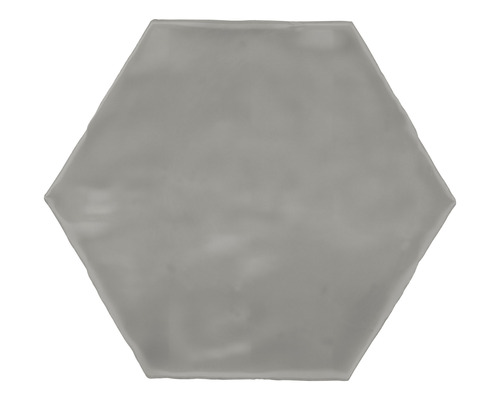 Steingut Wandfliese Artisan Hexagon 15x17,5 cm braun glänzend Sechseckige Fliese