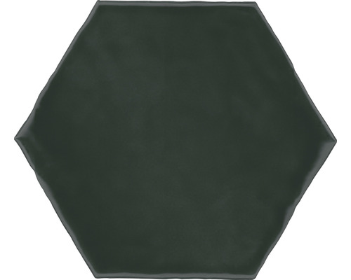 Steingut Wandfliese Artisan Hexagon 15x17,5 cm grün glänzend Sechseckige Fliese