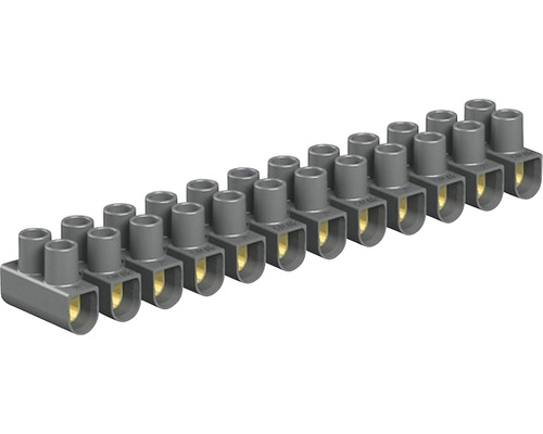 Lüsterklemme 4 mm² 12-polig grau 2 Stk. Lüsterklemme mit mehreren Anschlüssen zur elektrischen Verbindung