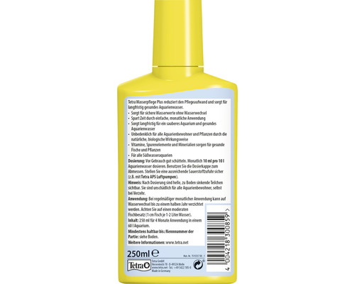 Tetra Wasserpflege Plus zur Reduzierung des Pflegeaufwands für Aquarien