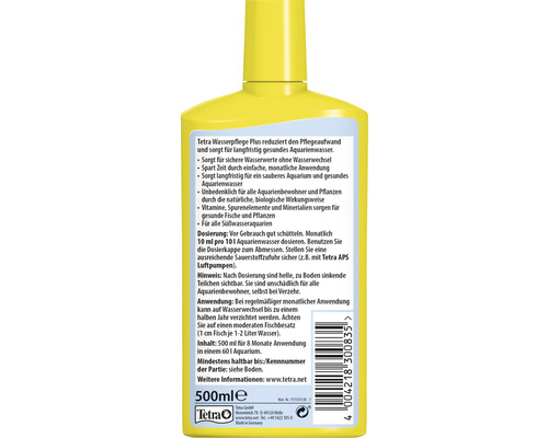 Tetra Wasserpflege Plus für Aquarienwasser in einer 500-Milliliter-Flasche