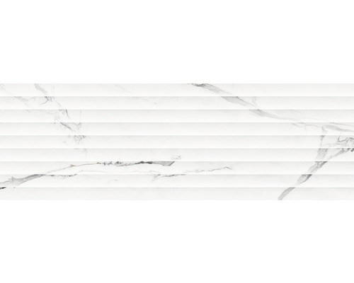 Steingut Dekorfliese Cellini 33,3x100,0 cm grau matt rektifiziert