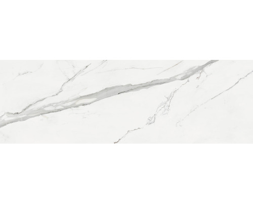 Steingut Wandfliese Cellini 33,3x100 cm grau matt rektifiziert Fliesenmuster mit Marmoroptik