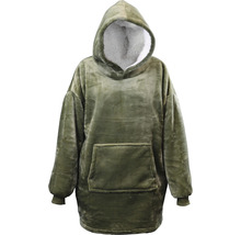 Übergroßer Kapuzenpullover mit Taschen und flauschigem Innenfutter