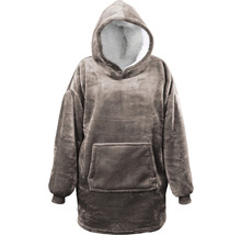 Übergroßer Hoodie aus Fleece mit Kapuze und Tasche