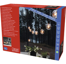 Konst Smide Logo. Verpackung einer LED-Lichterkette für den Außenbereich mit zehn Leuchten