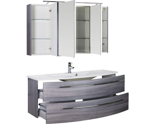 Waschtisch mit Unterschrank und Spiegelschrank für das Badezimmer