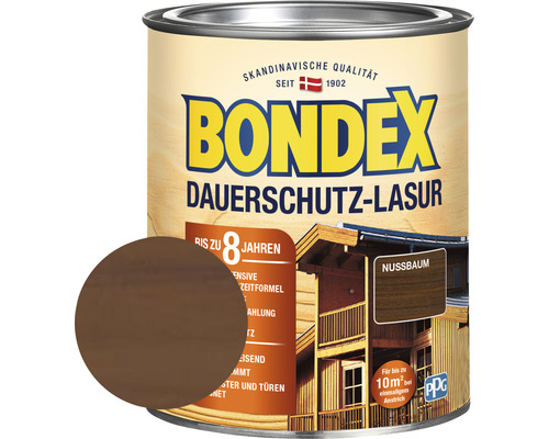 Bondex Dauerholzlasur in Nussbaum für den Außenbereich