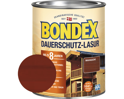 BONDEX Dauerschutz-Lasur mahagoni 750 ml Bondex Dauerschutz-Lasur Mahagoni Farbdose