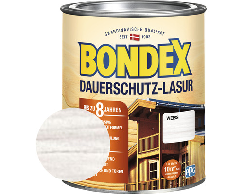 Bondex Dauerschutz Lasur Weiss Farbdose