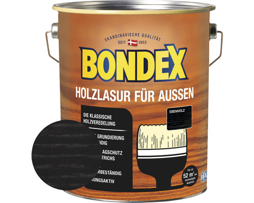 Holzschutz-Lasur Bondex ebenholz 4 l