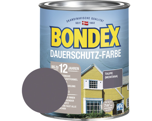Holzfarbe-Dauerschutzfarbe Bondex taupe/montana 750 ml Holzfarbe-Dauerschutzfarbe Bondex taupe/montana 750 ml