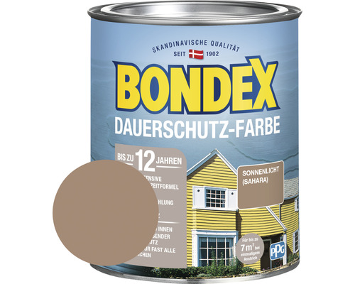 Holzfarbe-Dauerschutzfarbe Bondex sonnenlicht/sahara 750 ml Holzfarbe-Dauerschutzfarbe Bondex sonnenlicht/sahara 750 ml