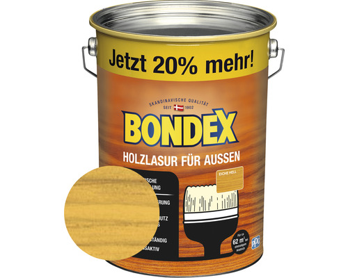 Holzschutz-Lasur Bondex eiche hell 4,8 l (20 % Gratis!)