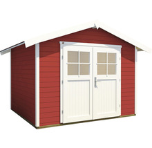 Kleines Gartenhaus mit Doppeltür und Satteldach