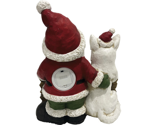 Weihnachtsmannfigur mit Bär, Rückansicht