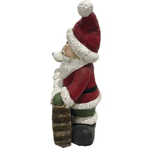Dekofigur Weihnachtsmann mit Hund
