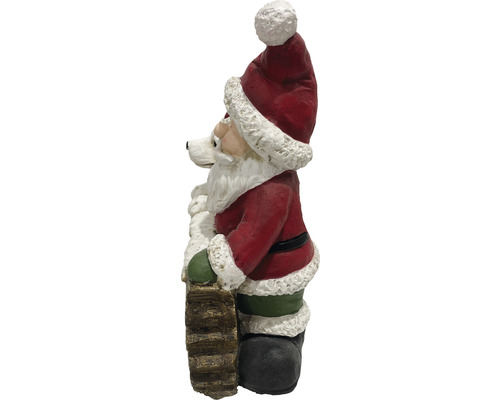 Dekofigur Weihnachtsmann mit Hund