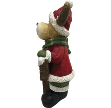 Dekofigur Rentier mit Mantel, Mütze und Geschenk