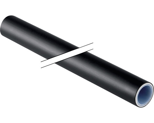 Alu-Verbund Rohr Geberit Mepla 75x4,7 mm als Stange 2,5 m Schwarzes Kunststoffrohr für Sanitärinstallationen