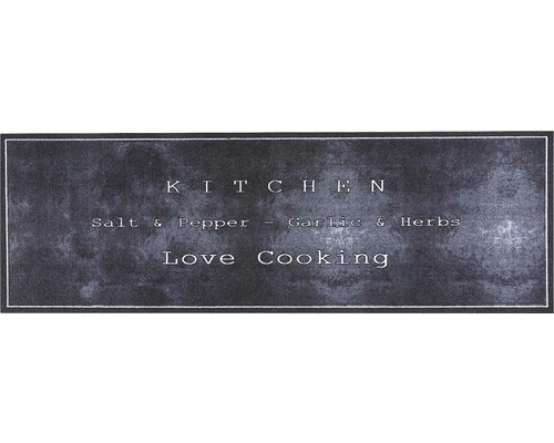 Schmutzfangläufer Cook&Wash Love cooking schwarz 50x150 cm