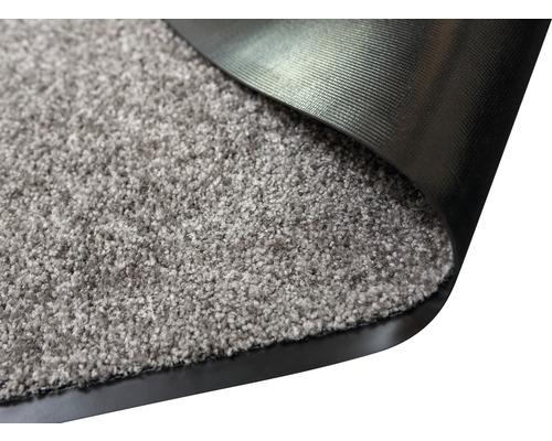 Grauer Teppich mit Gummirückseite