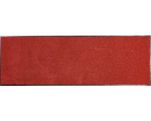 Roter Fußabstreifer mit Rahmen