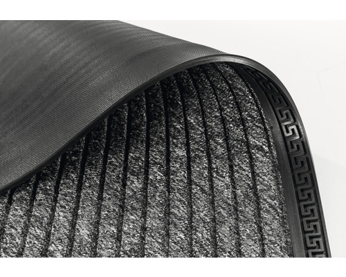 Schmutzfangmatte mit Rillenstruktur und dekorativem Rand