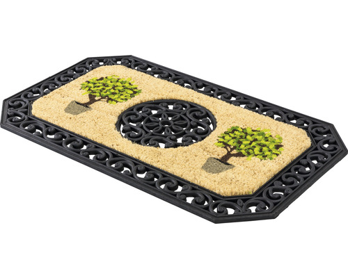 Fußmatte mit Baum Motiven und Zierrand