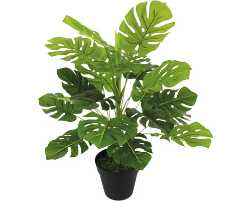 Kunstpflanze Splitphilopflanze im Topf H 50 cm grün