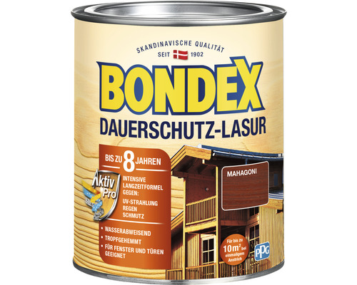 Bondex Dauerschutz-Lasur, Mahagoni, Farbdose