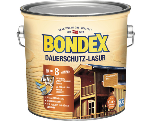 Bondex Dauerschutz-Lasur Farbton Oregon Pine/Honig im Metalleimer