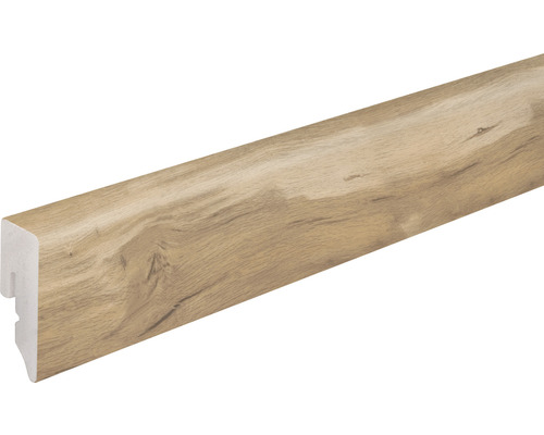 Sockelleiste KU048L1 PVC Eiche braun 15x38,5x2400 mm Sockelleiste mit Holzstruktur