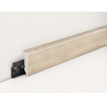 Sockelleiste mit Clip-Befestigung an Wand und Boden