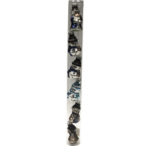 Weihnachtsbaumschmuck-Set Schneemann-Motiv in transparenter Verpackung