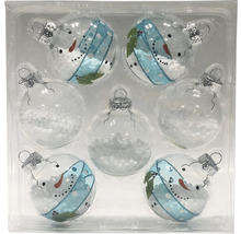 Weihnachtskugeln Set mit Schneemanndekor und Füllung