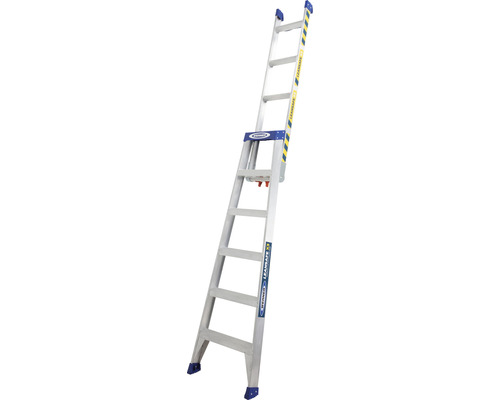 Anlegeleiter aus Aluminium mit Stufen